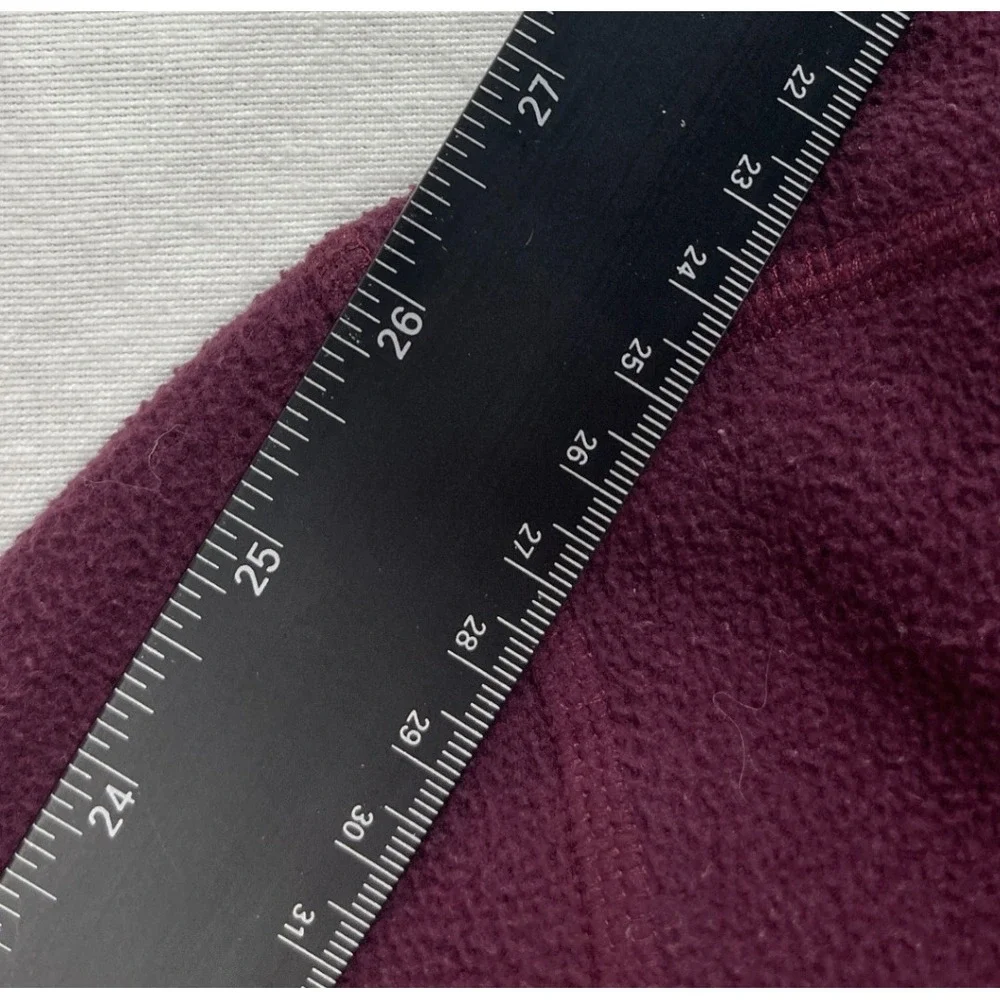 The North Face Mens XL Burgundy Gray Fleece Pullover Quarter Zip